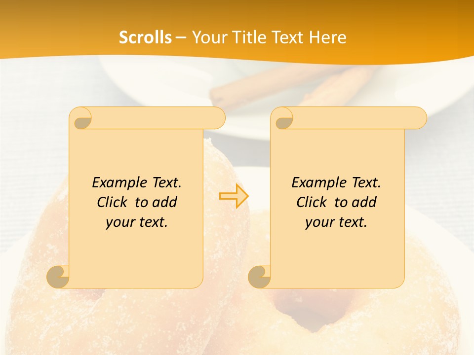 Cakesweettreatsnack Glazed Donutdoughnutcoffeeround PowerPoint Template
