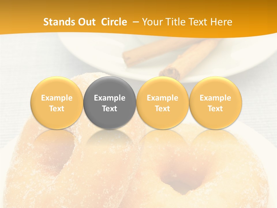 Cakesweettreatsnack Glazed Donutdoughnutcoffeeround PowerPoint Template
