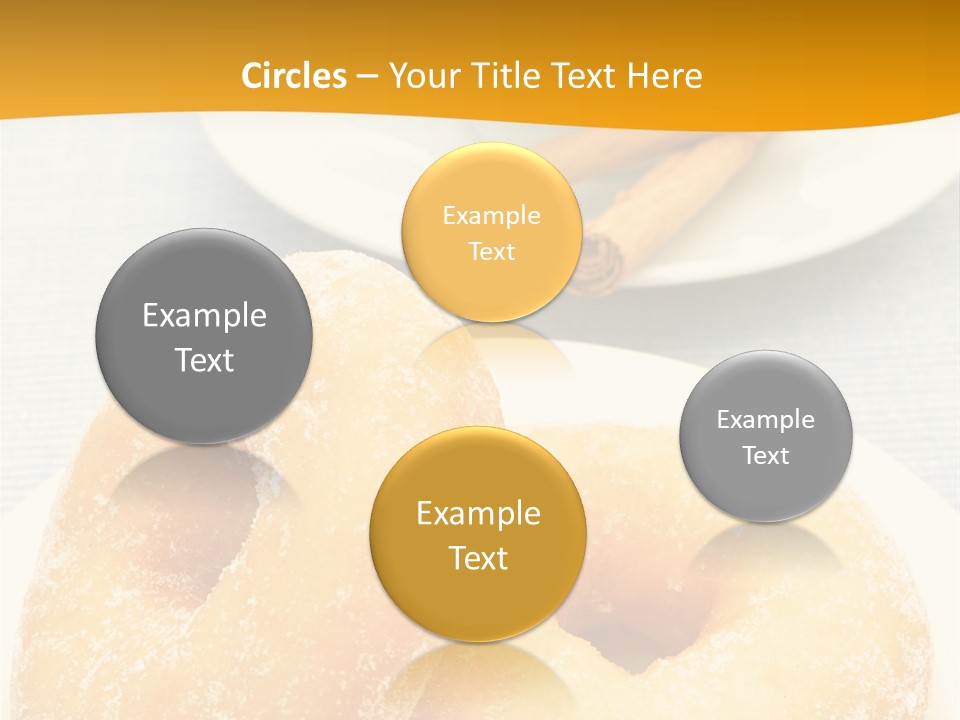 Cakesweettreatsnack Glazed Donutdoughnutcoffeeround PowerPoint Template