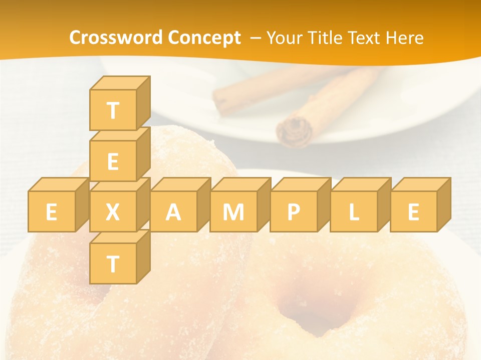 Cakesweettreatsnack Glazed Donutdoughnutcoffeeround PowerPoint Template