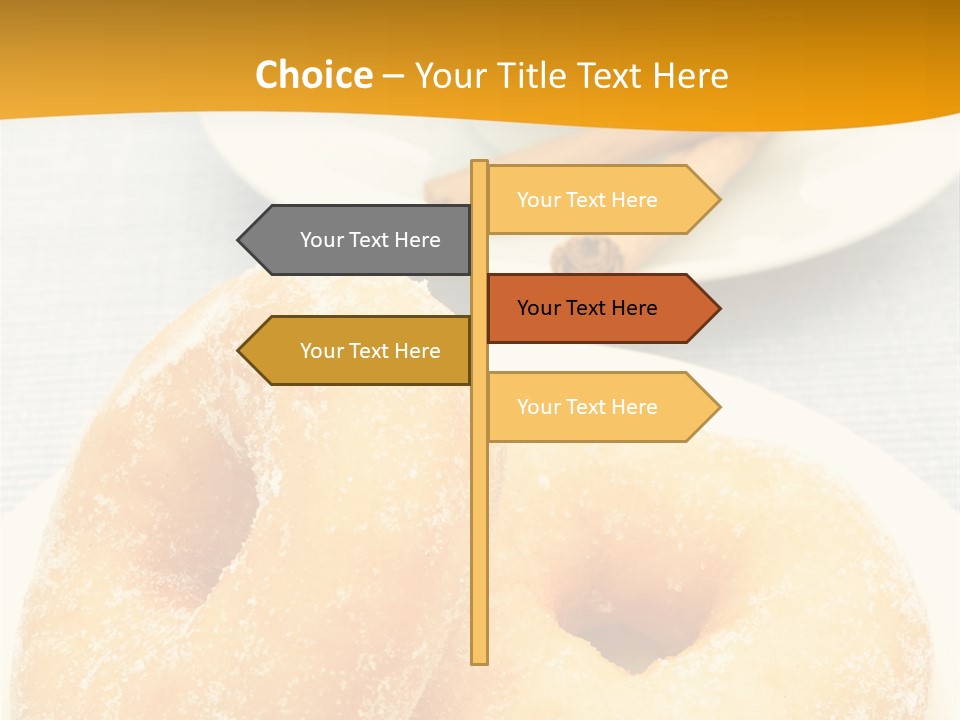 Cakesweettreatsnack Glazed Donutdoughnutcoffeeround PowerPoint Template