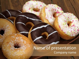 Verzierung Krapfen Ern PowerPoint Template