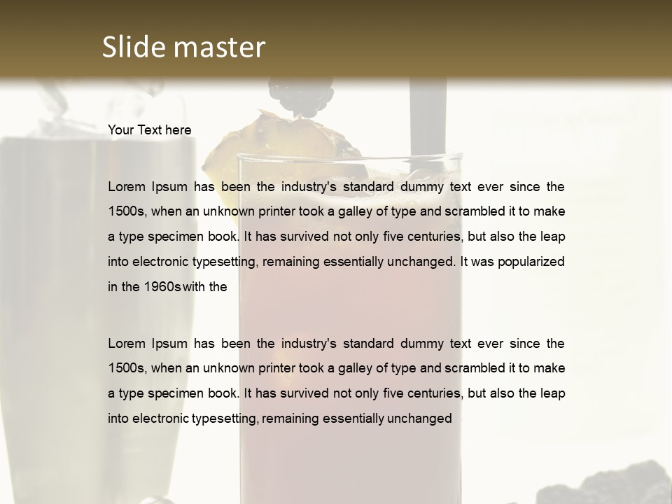 Durst Bar Black PowerPoint Template