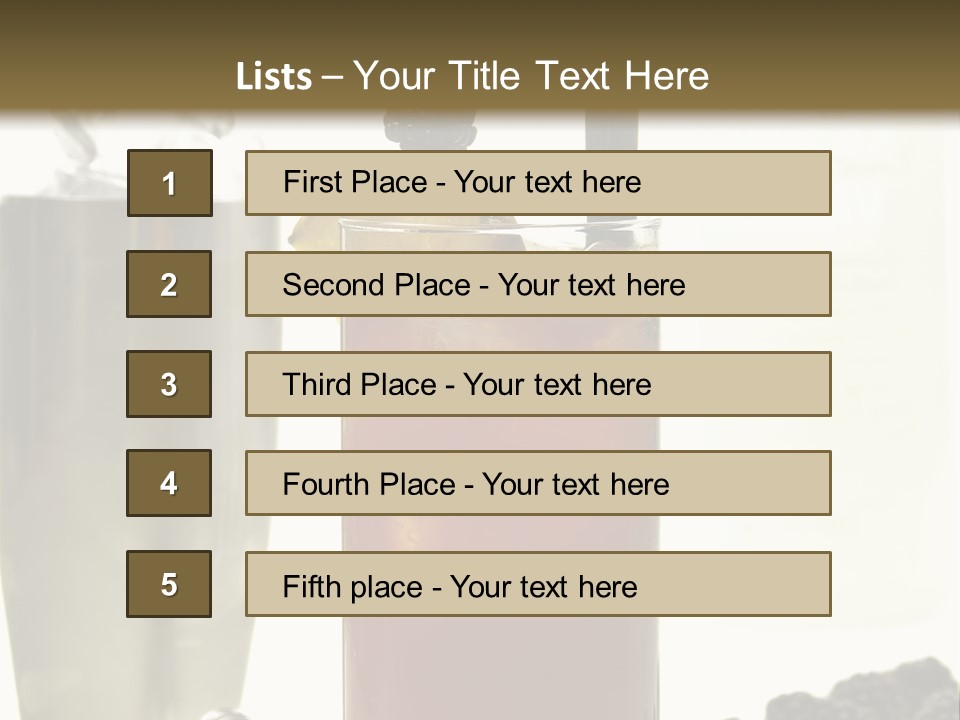 Durst Bar Black PowerPoint Template