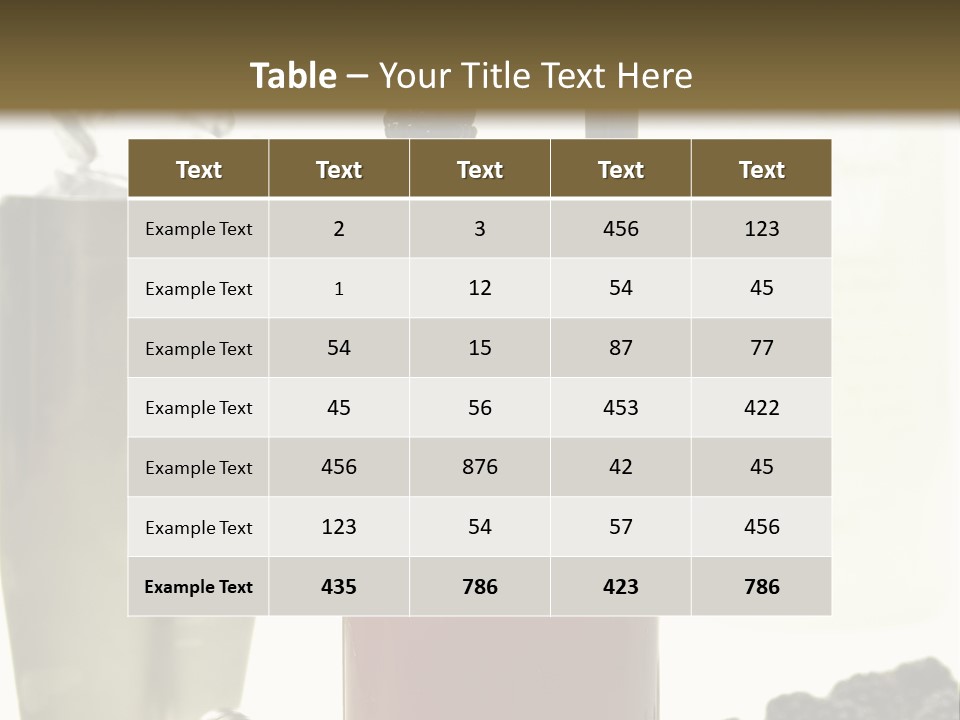 Durst Bar Black PowerPoint Template