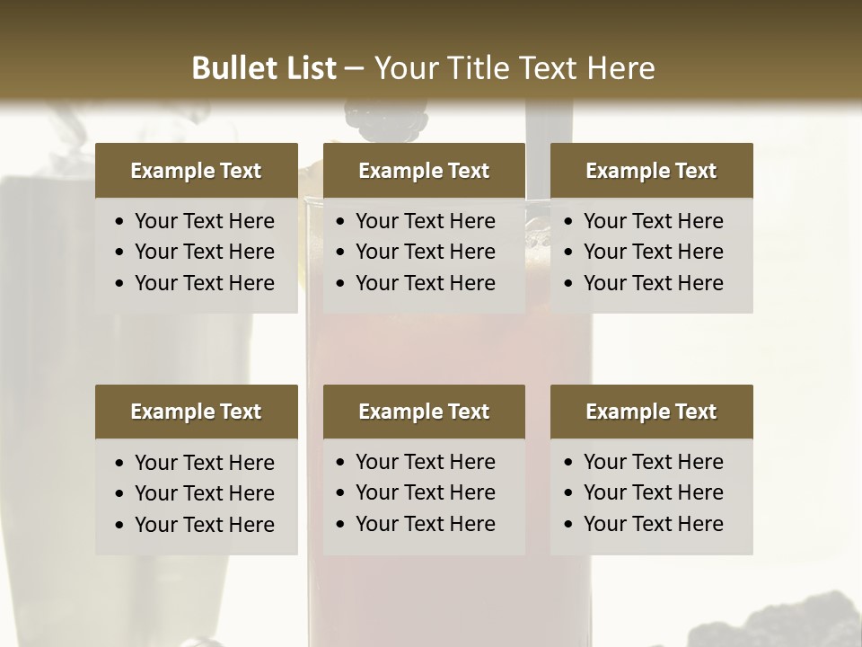 Durst Bar Black PowerPoint Template