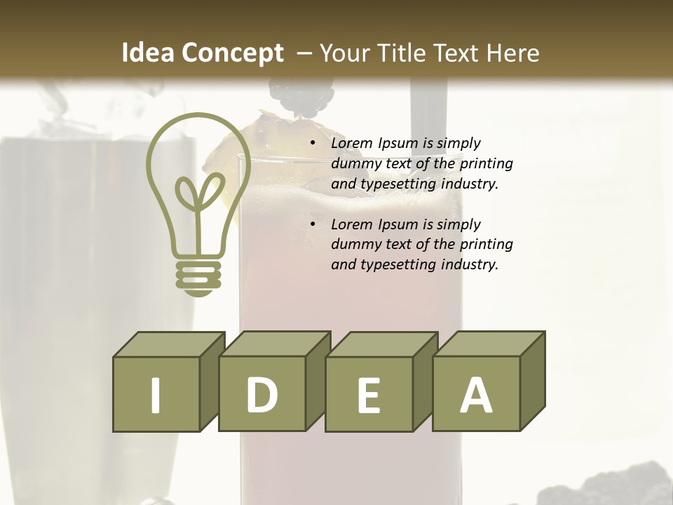 Durst Bar Black PowerPoint Template