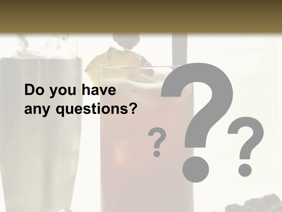 Durst Bar Black PowerPoint Template