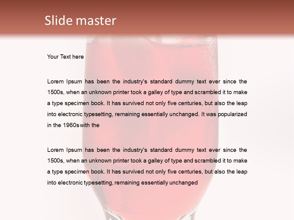 Drink Ice Cocktail PowerPoint Template