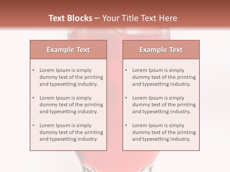 Drink Ice Cocktail PowerPoint Template