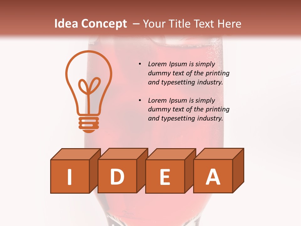 Drink Ice Cocktail PowerPoint Template