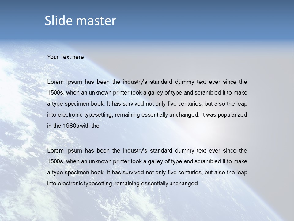 Melting Outer Blue PowerPoint Template