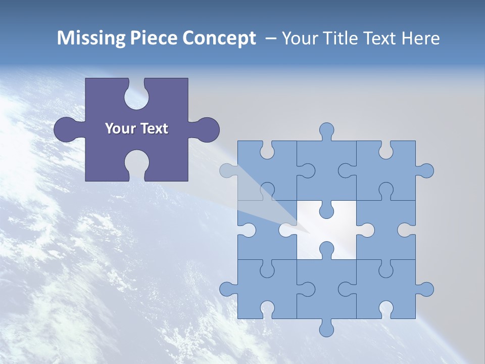 Melting Outer Blue PowerPoint Template