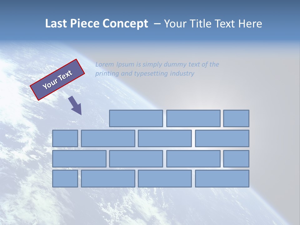 Melting Outer Blue PowerPoint Template