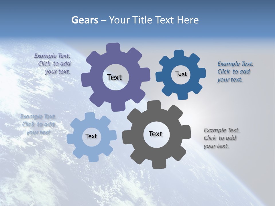Melting Outer Blue PowerPoint Template