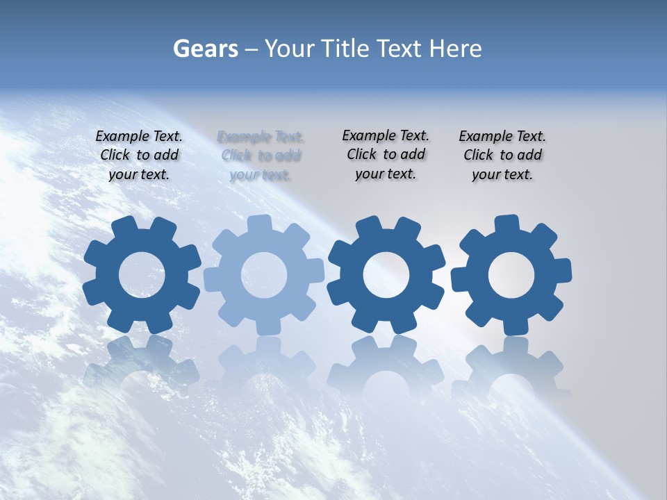 Melting Outer Blue PowerPoint Template