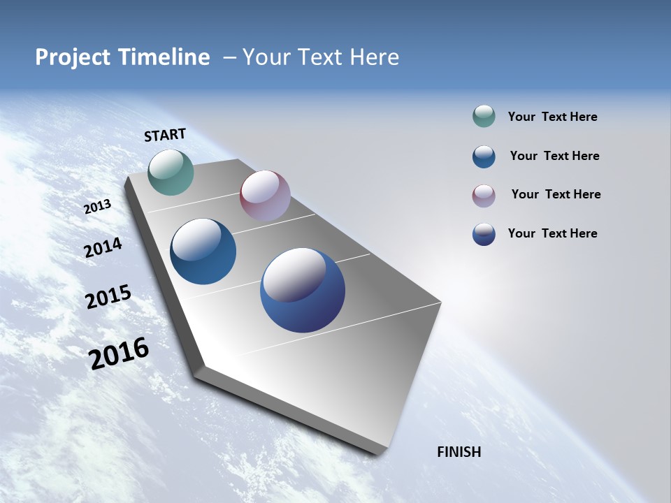 Melting Outer Blue PowerPoint Template