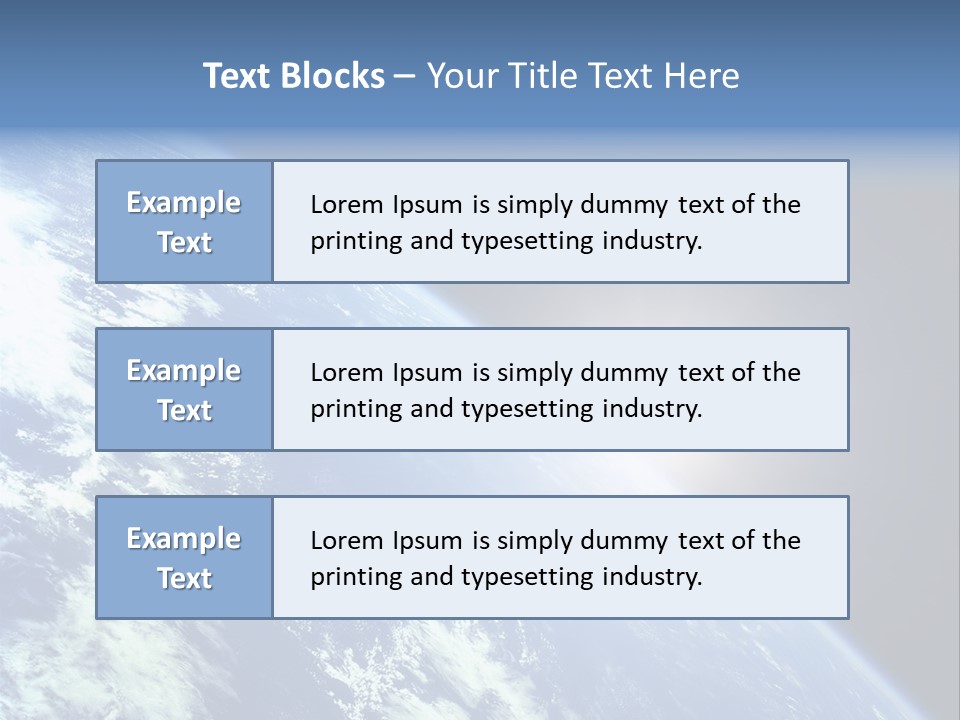 Melting Outer Blue PowerPoint Template