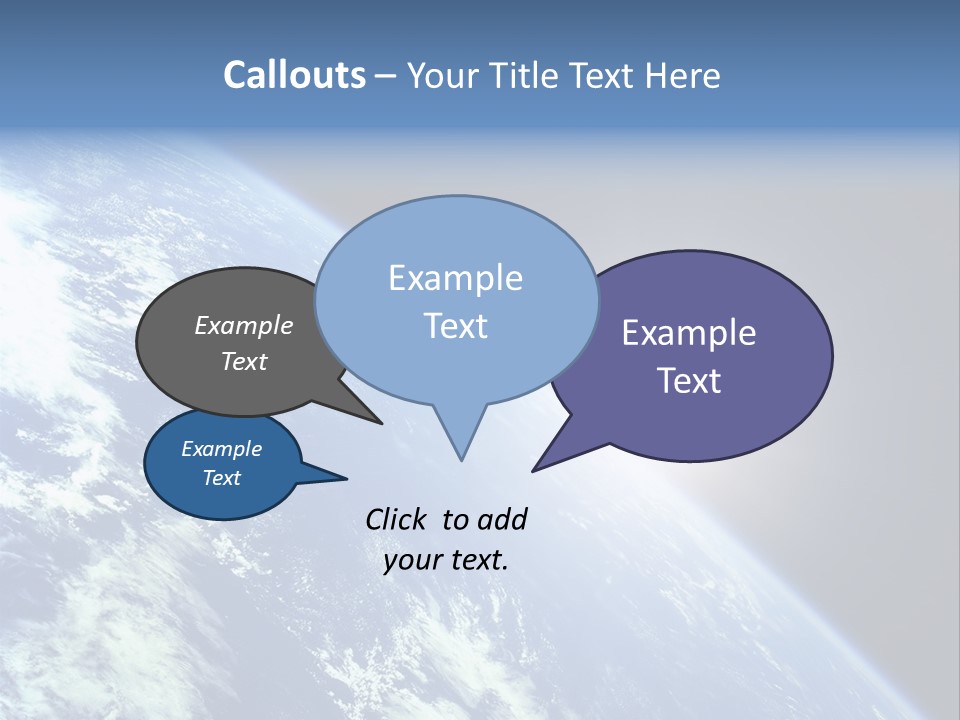 Melting Outer Blue PowerPoint Template