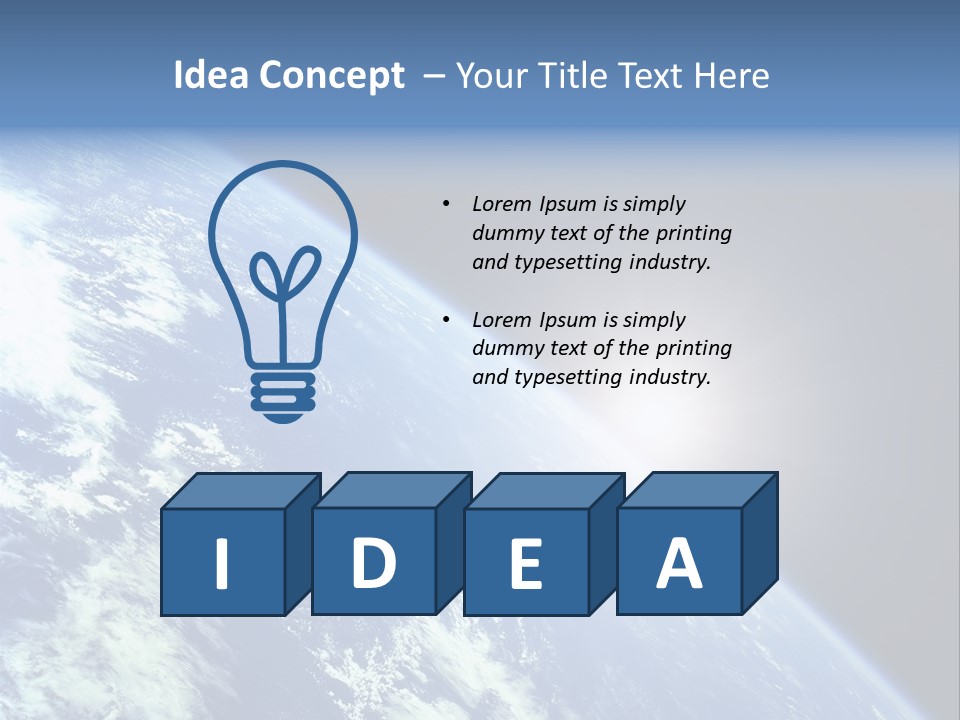 Melting Outer Blue PowerPoint Template