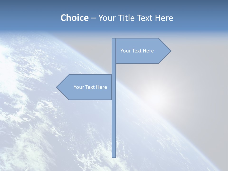 Melting Outer Blue PowerPoint Template