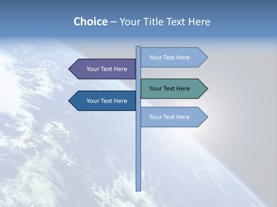 Melting Outer Blue PowerPoint Template
