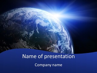 Satellite View Ocean PowerPoint Template