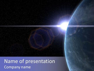 Sun Raising Earth PowerPoint Template