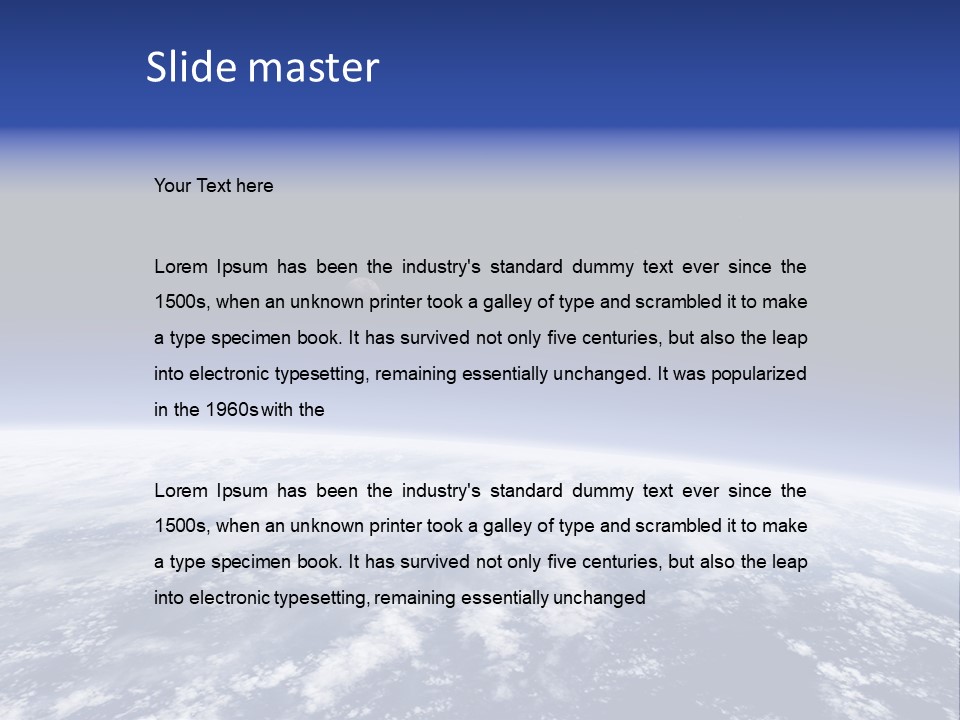 Nuages Terre Horizon PowerPoint Template