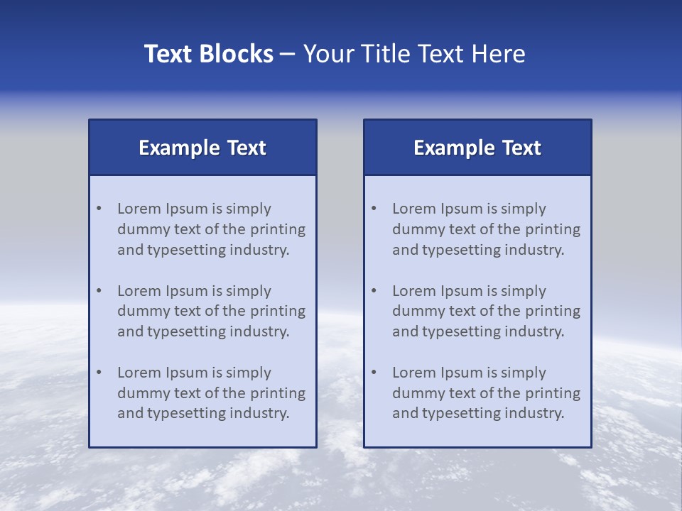 Nuages Terre Horizon PowerPoint Template