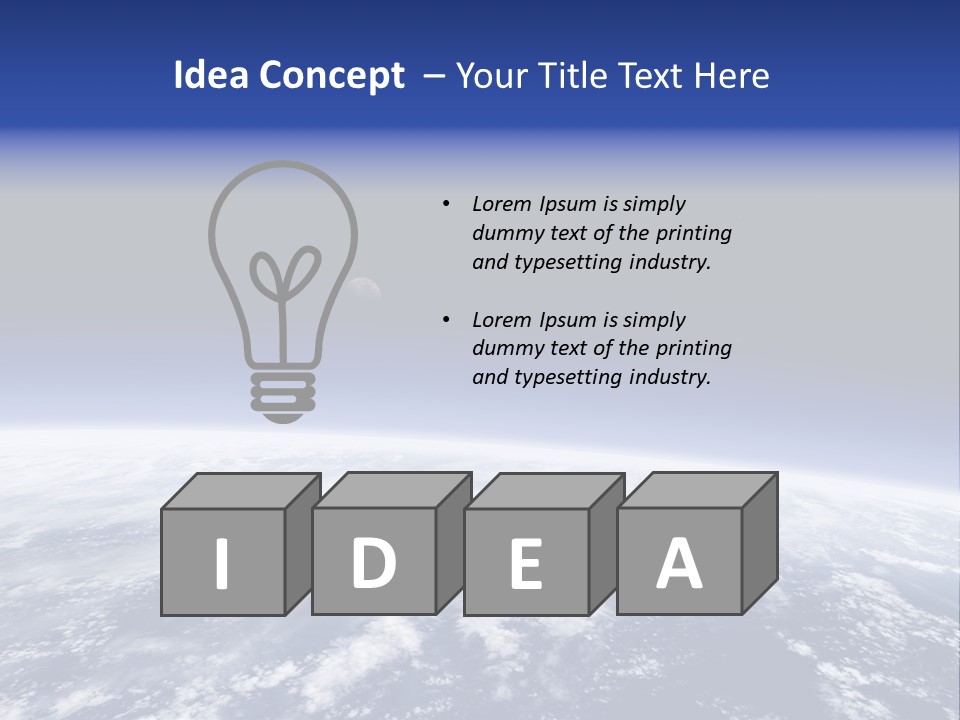 Nuages Terre Horizon PowerPoint Template