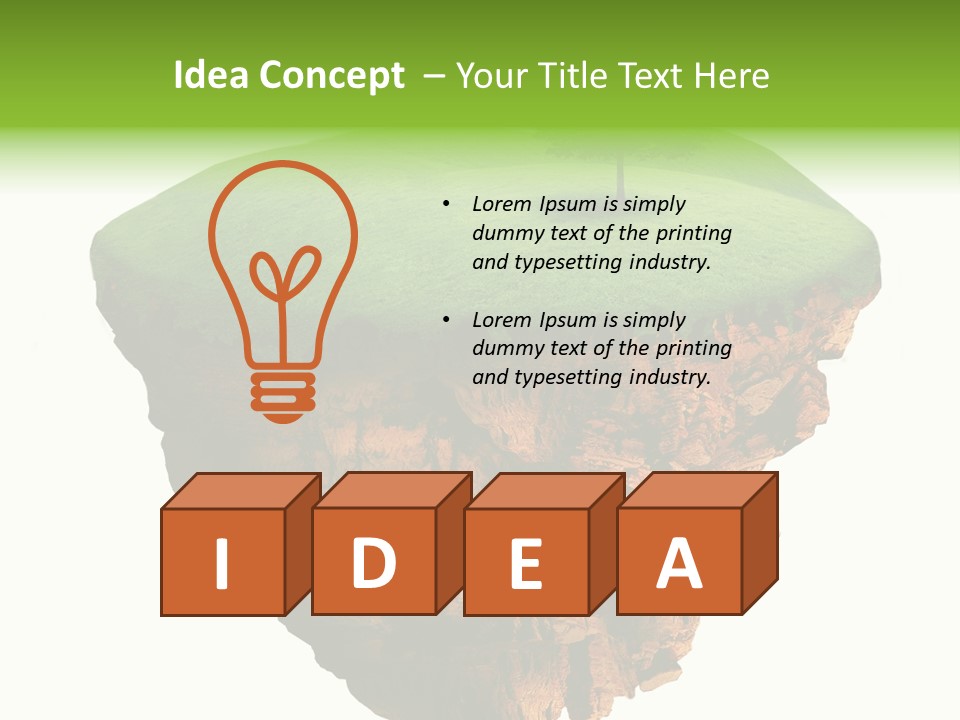 Isolated Background Island PowerPoint Template