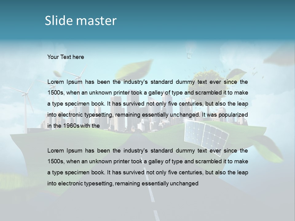 Stromverbrauch Umweltschutz Windkraft PowerPoint Template