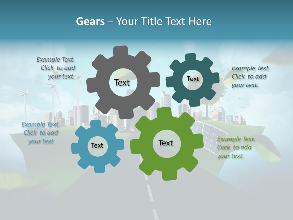 Stromverbrauch Umweltschutz Windkraft PowerPoint Template