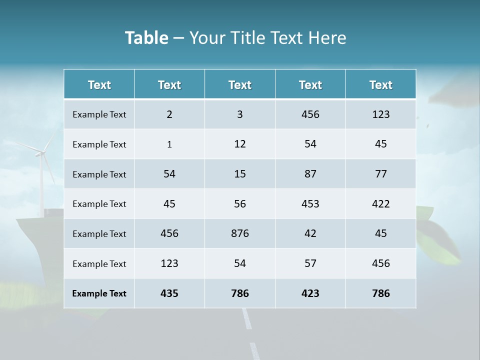 Stromverbrauch Umweltschutz Windkraft PowerPoint Template