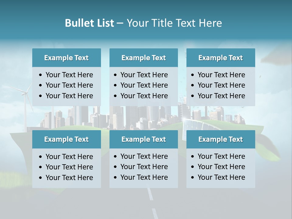 Stromverbrauch Umweltschutz Windkraft PowerPoint Template