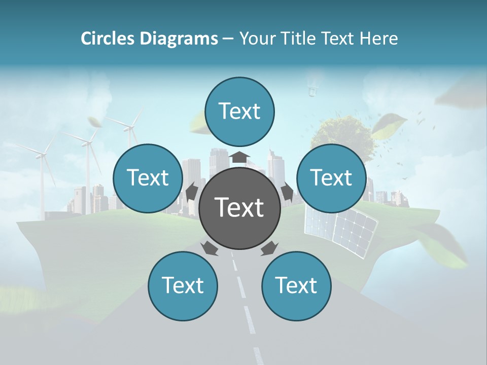 Stromverbrauch Umweltschutz Windkraft PowerPoint Template