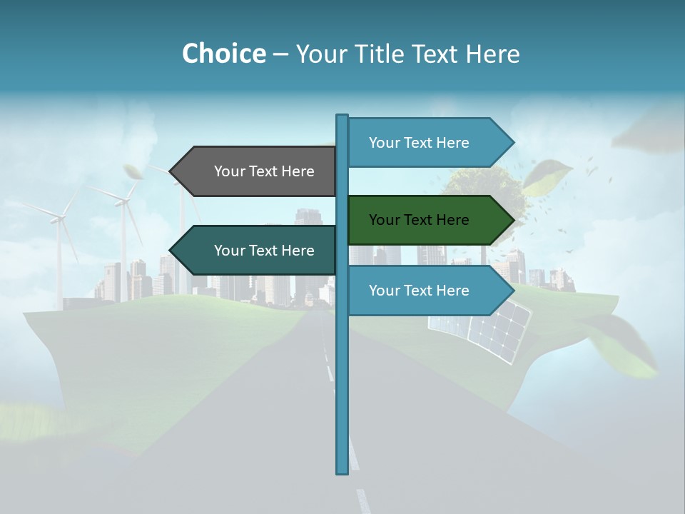 Stromverbrauch Umweltschutz Windkraft PowerPoint Template