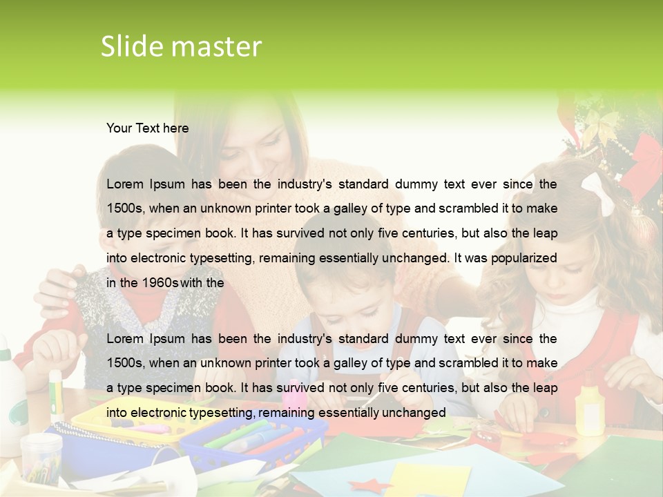 Glue Greeting Card Season PowerPoint Template