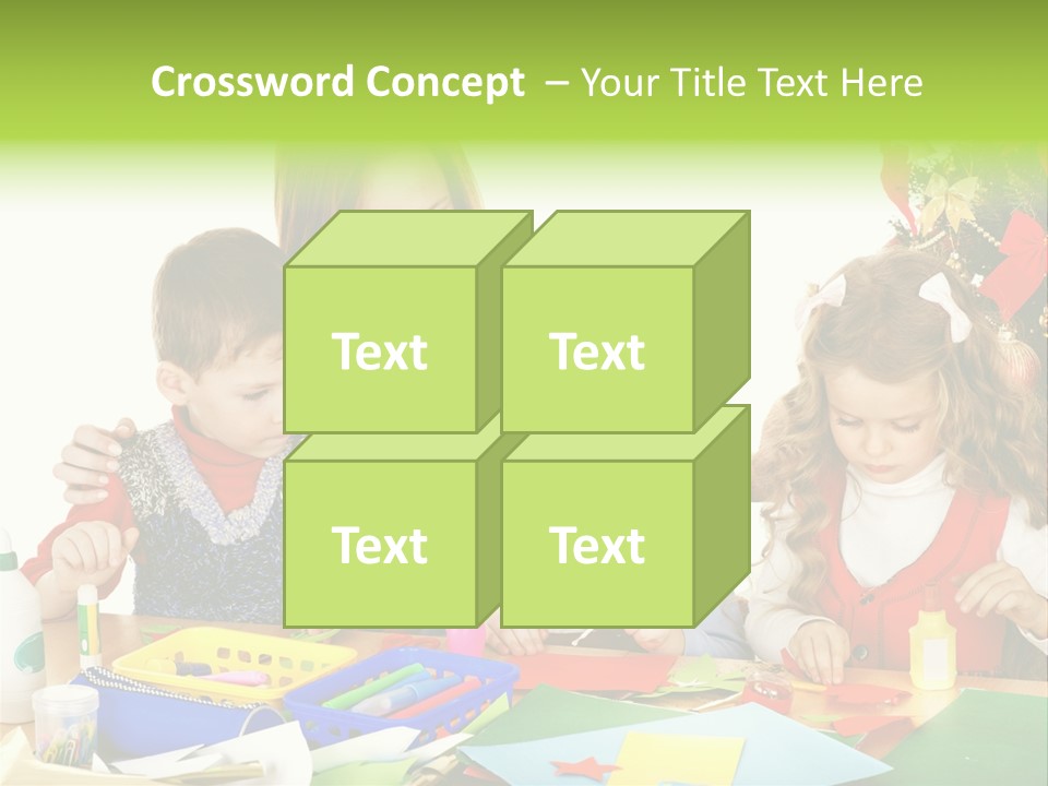 Glue Greeting Card Season PowerPoint Template