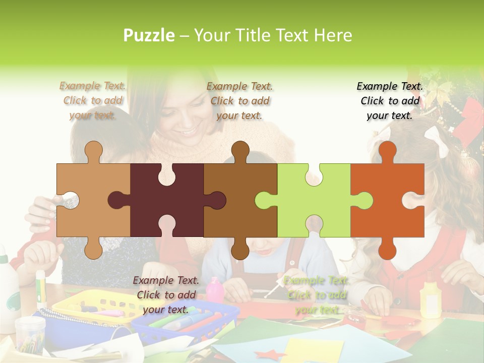 Glue Greeting Card Season PowerPoint Template