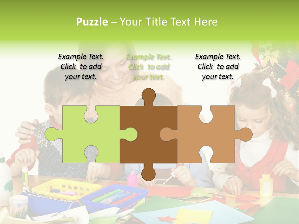 Glue Greeting Card Season PowerPoint Template