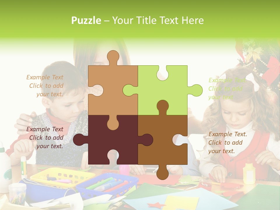 Glue Greeting Card Season PowerPoint Template