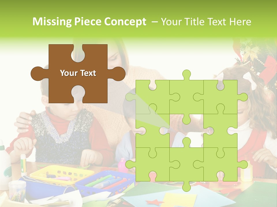 Glue Greeting Card Season PowerPoint Template