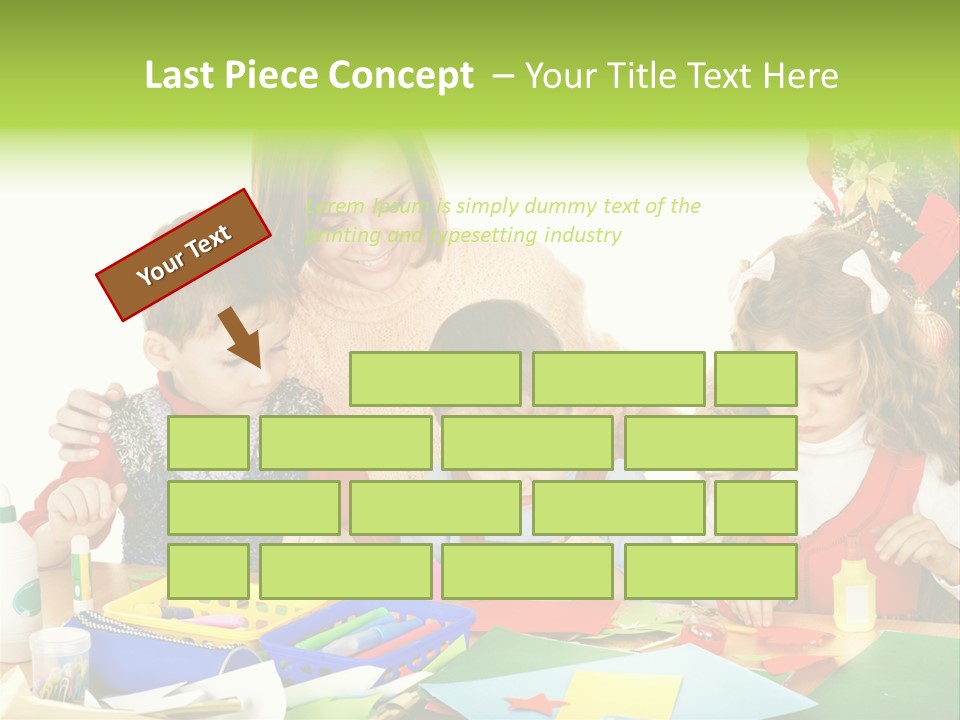 Glue Greeting Card Season PowerPoint Template