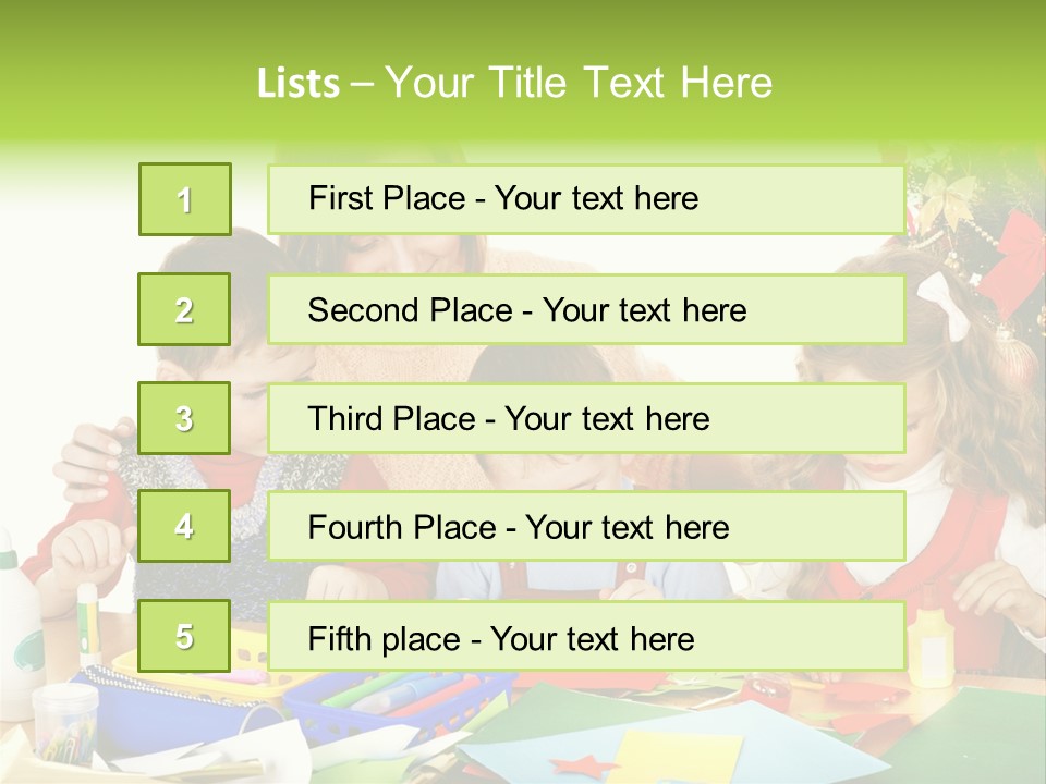 Glue Greeting Card Season PowerPoint Template