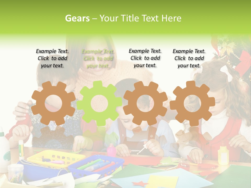 Glue Greeting Card Season PowerPoint Template