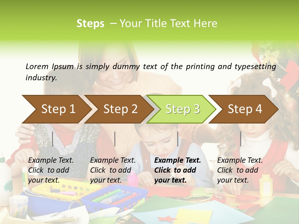 Glue Greeting Card Season PowerPoint Template