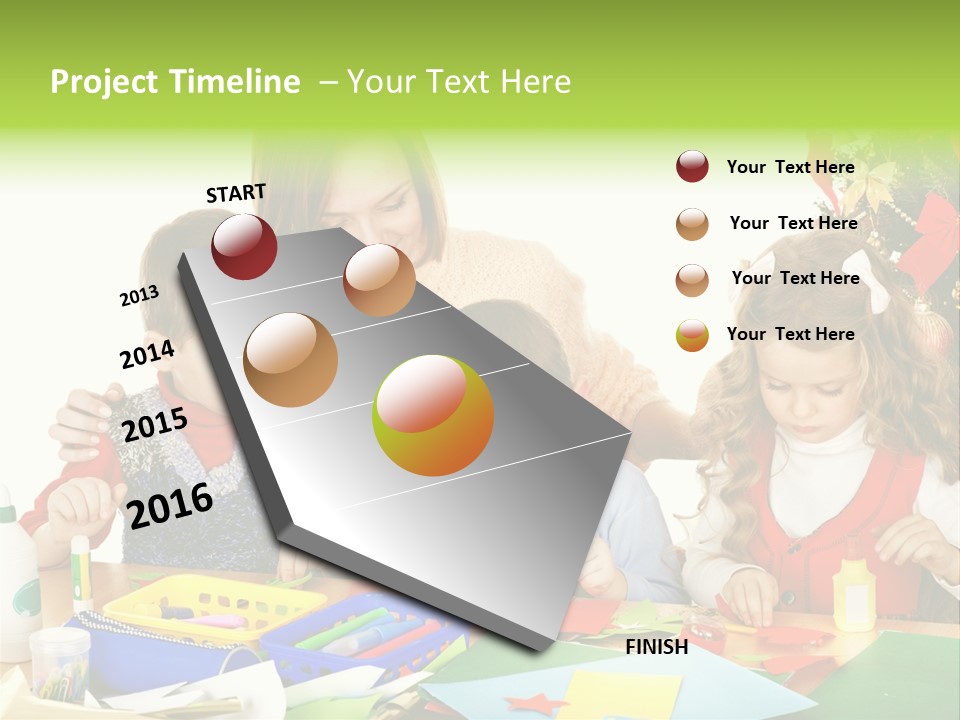 Glue Greeting Card Season PowerPoint Template