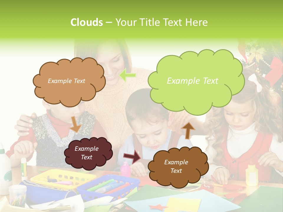 Glue Greeting Card Season PowerPoint Template